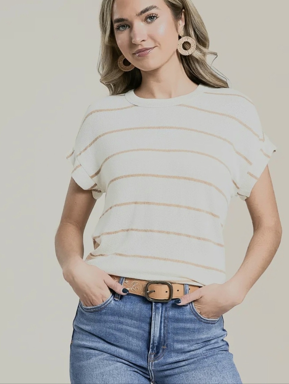 Blu Pepper Striped Top
